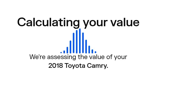 TrueCar multi-step form screen 10: a loading screen while the value is calculated