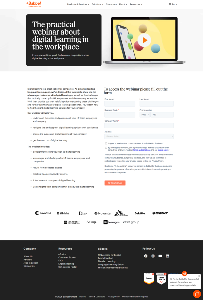 The practical webinar about digital learning in the workplace