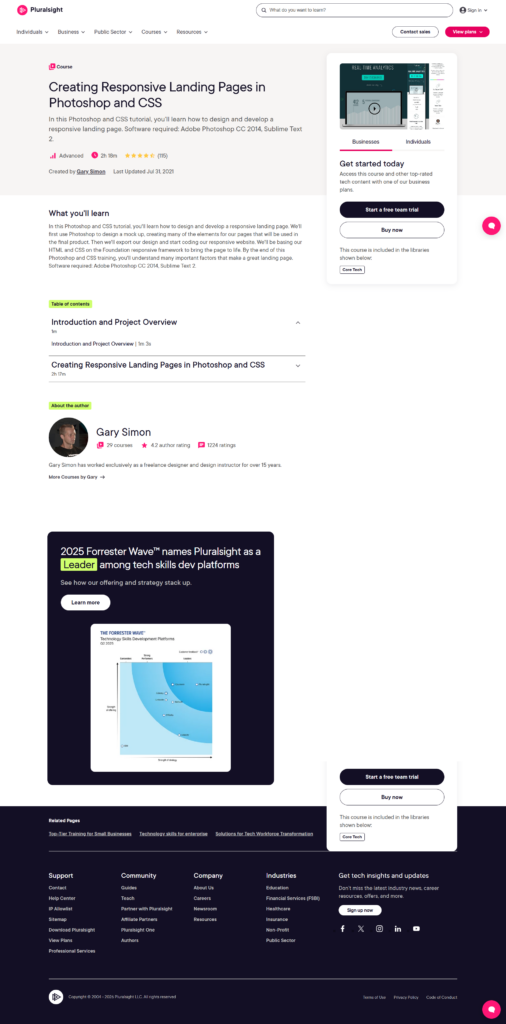 Creating Responsive Landing Pages in Photoshop and CSS