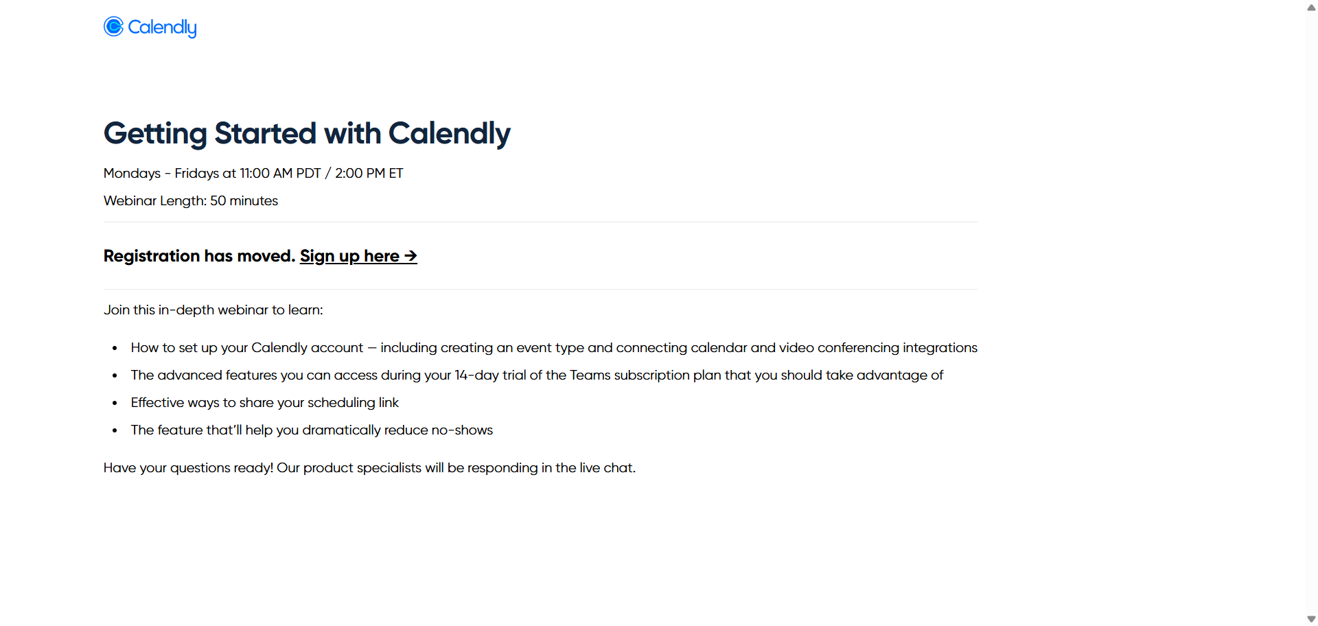 Getting Started with Calendly