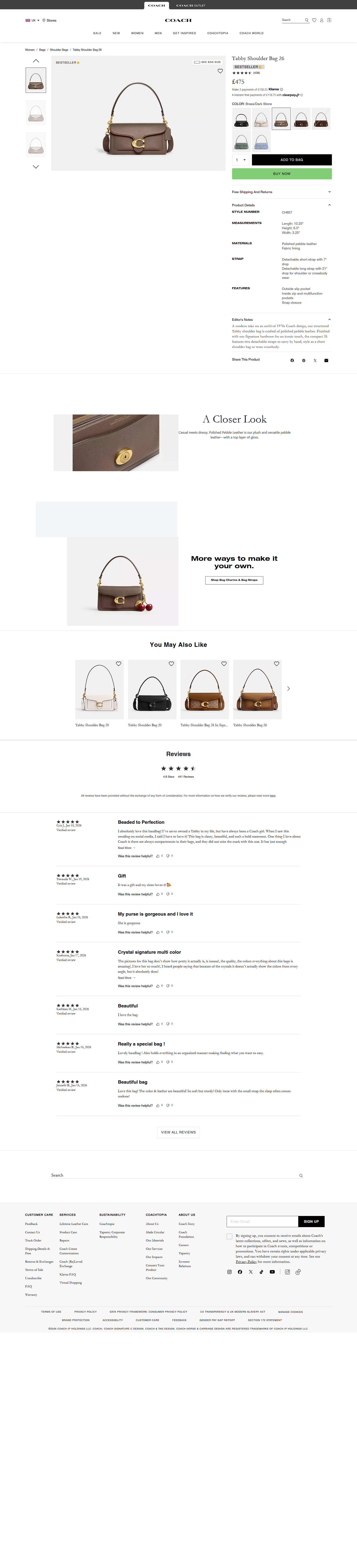 Coach Tabby Shoulder Bag 26 (CH857)Coach Tabby Shoulder Bag 26 (CH857)