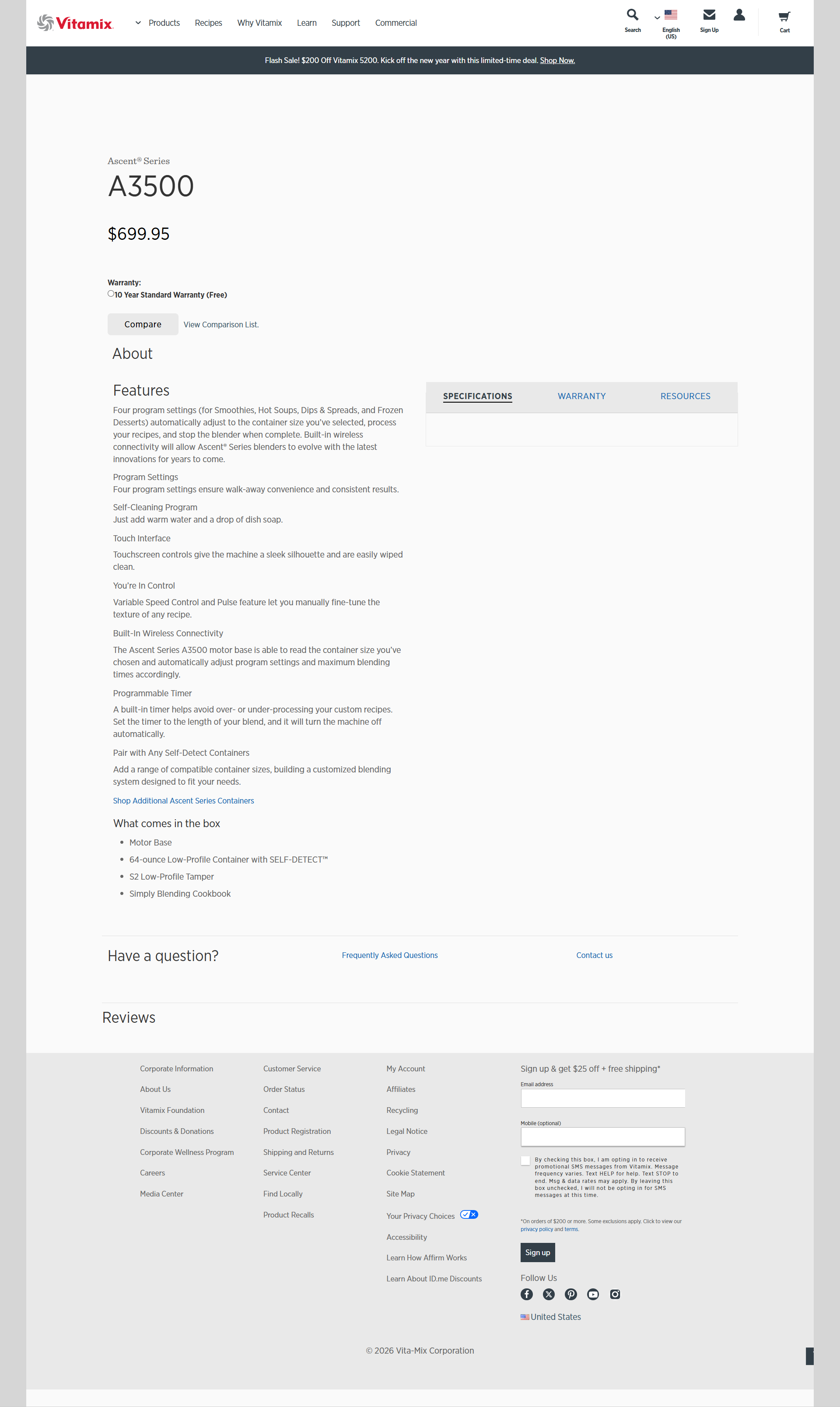 Vitamix A3500Vitamix A3500
