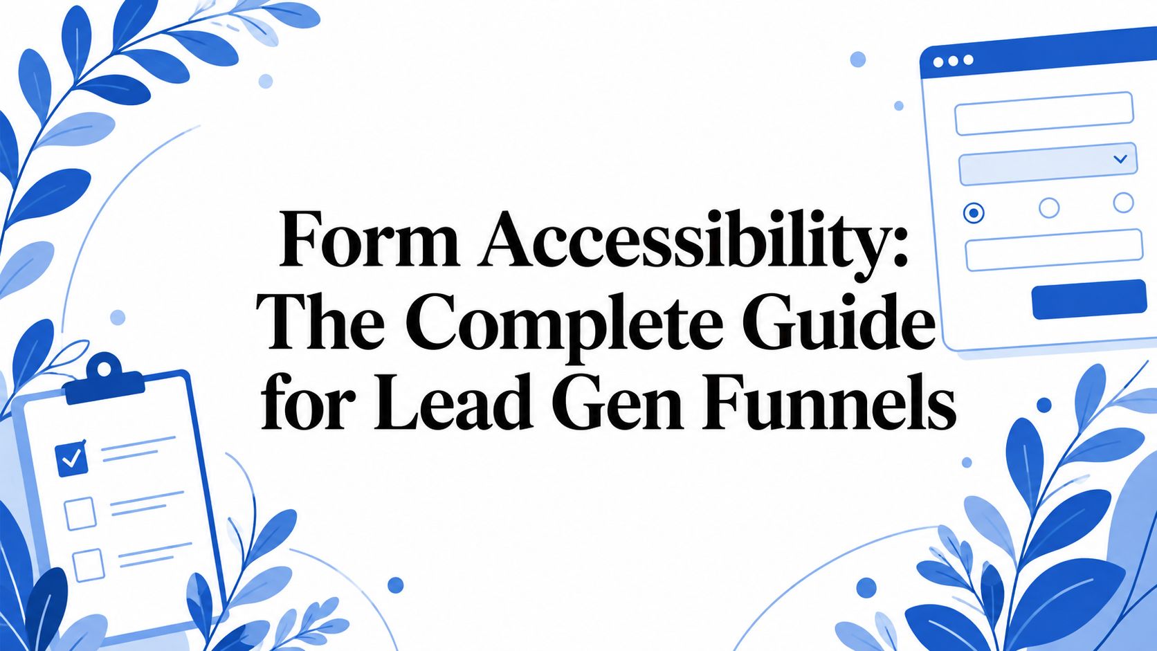 Form Accessibility: The Complete Guide for Lead Gen Funnels